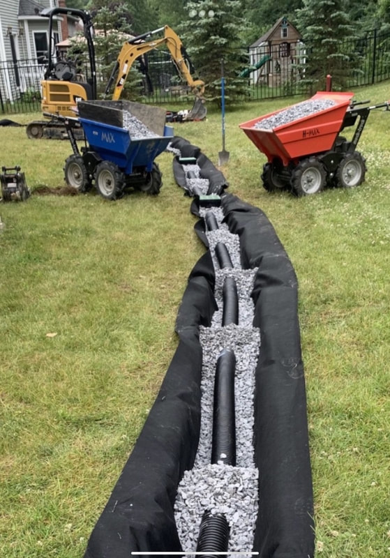 French Drain with Gravel